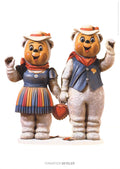 Jeff Koons Winter Bears exhibition poster featuring embossed offset lithograph artwork, showcasing colorful bear illustrations.