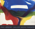 Abstract expressionist lithograph art poster by Paul Jenkins, titled Phenomena 1985, featuring vibrant colors and bold brushstrokes.