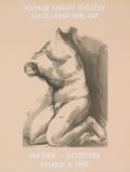 Jim Dine Glyptotek 1989 original exhibition poster featuring offset lithograph art and bold graphic design.