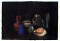 Jim Dine Still Life with Jars and Vases 1976 lithograph showing jars, vases, and artistic details in a monochrome print.