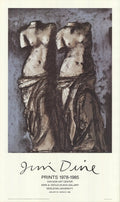 Jim Dine Venus de Milo at Memphis State 1985 exhibition poster, featuring artwork by Jim Dine in a detailed, vintage style.