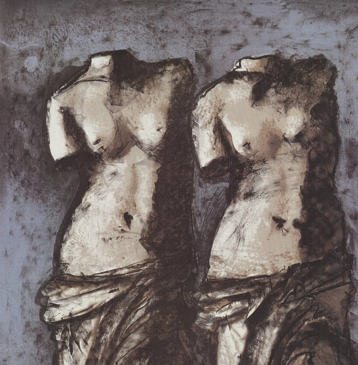 Jim Dine Venus de Milo exhibition poster from Memphis State 1985 showing a detailed artistic depiction of the classical sculpture.