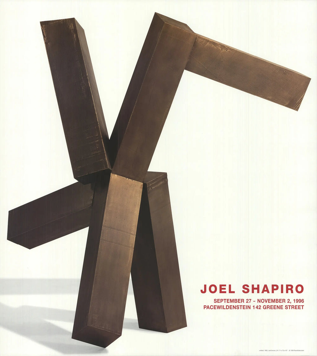 Joel Shapiro Untitled 1995 original exhibition offset lithograph art poster featuring abstract sculpture design