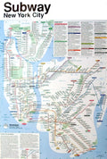 John Tauranac New York Subway Map offset lithograph poster print showing detailed subway routes and station layout.