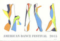 Signed Jon Nathanson American Dance Festival 2015 limited edition serigraph featuring vibrant dance-inspired artwork.