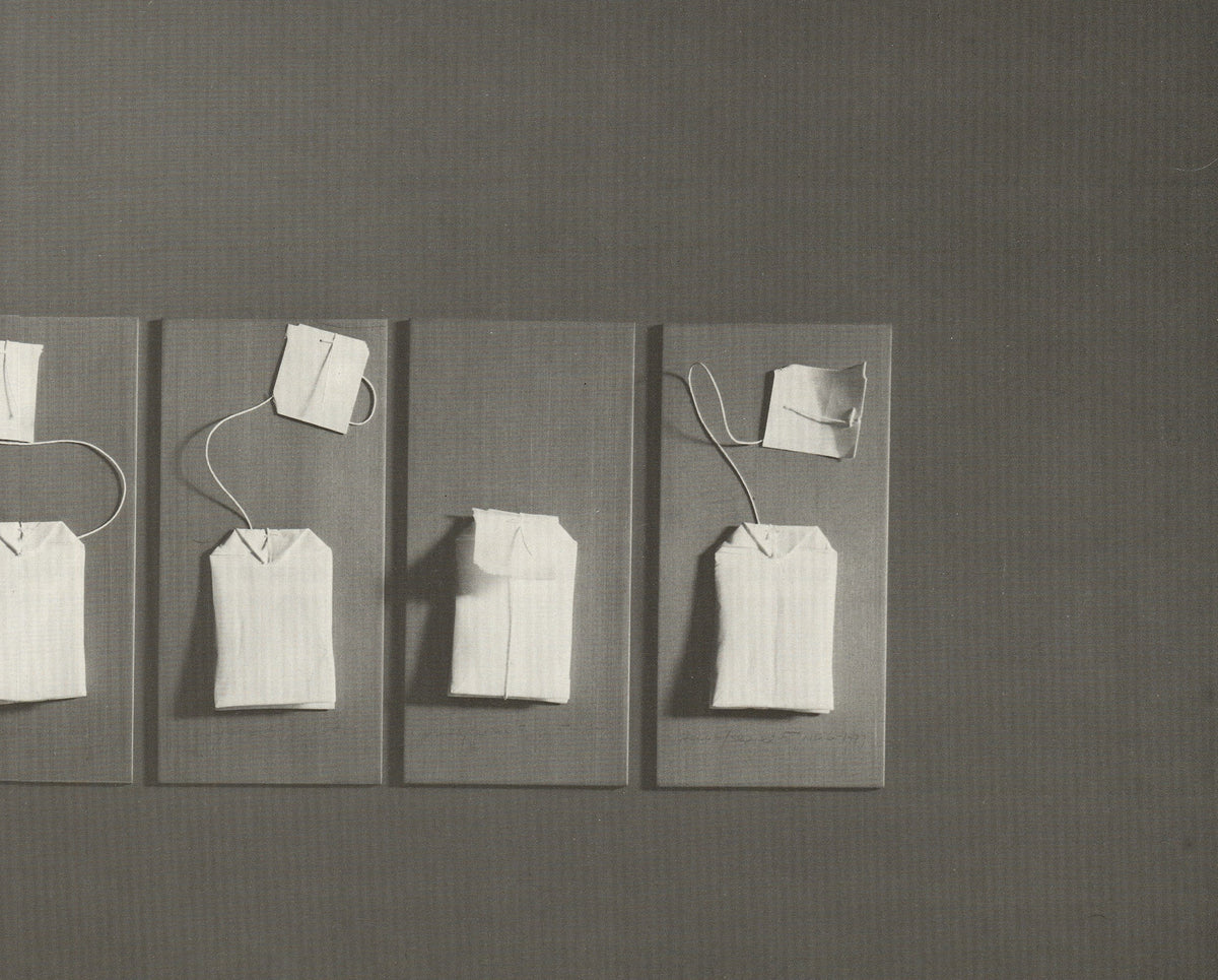 Jud Nelson Holos 1977 minimalist sculpture exhibition poster lithograph featuring abstract design and simple geometric shapes.