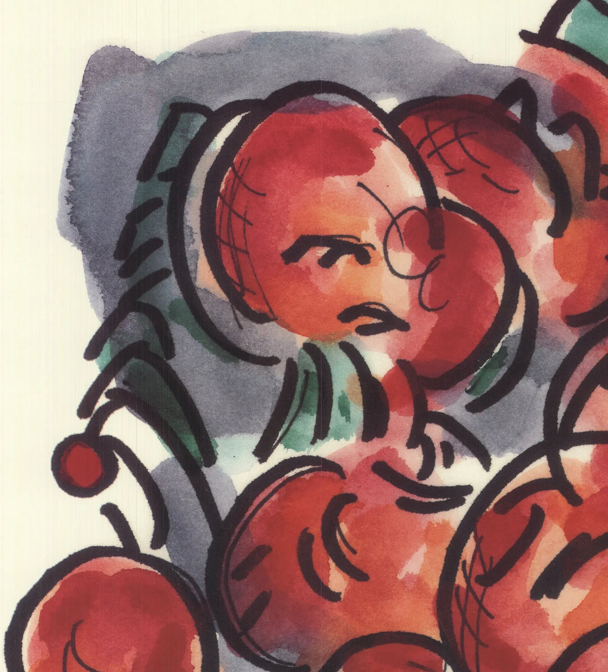 Judy Rifka Bistro 100 original offset lithograph art poster showing vibrant abstract design and bold colors.
