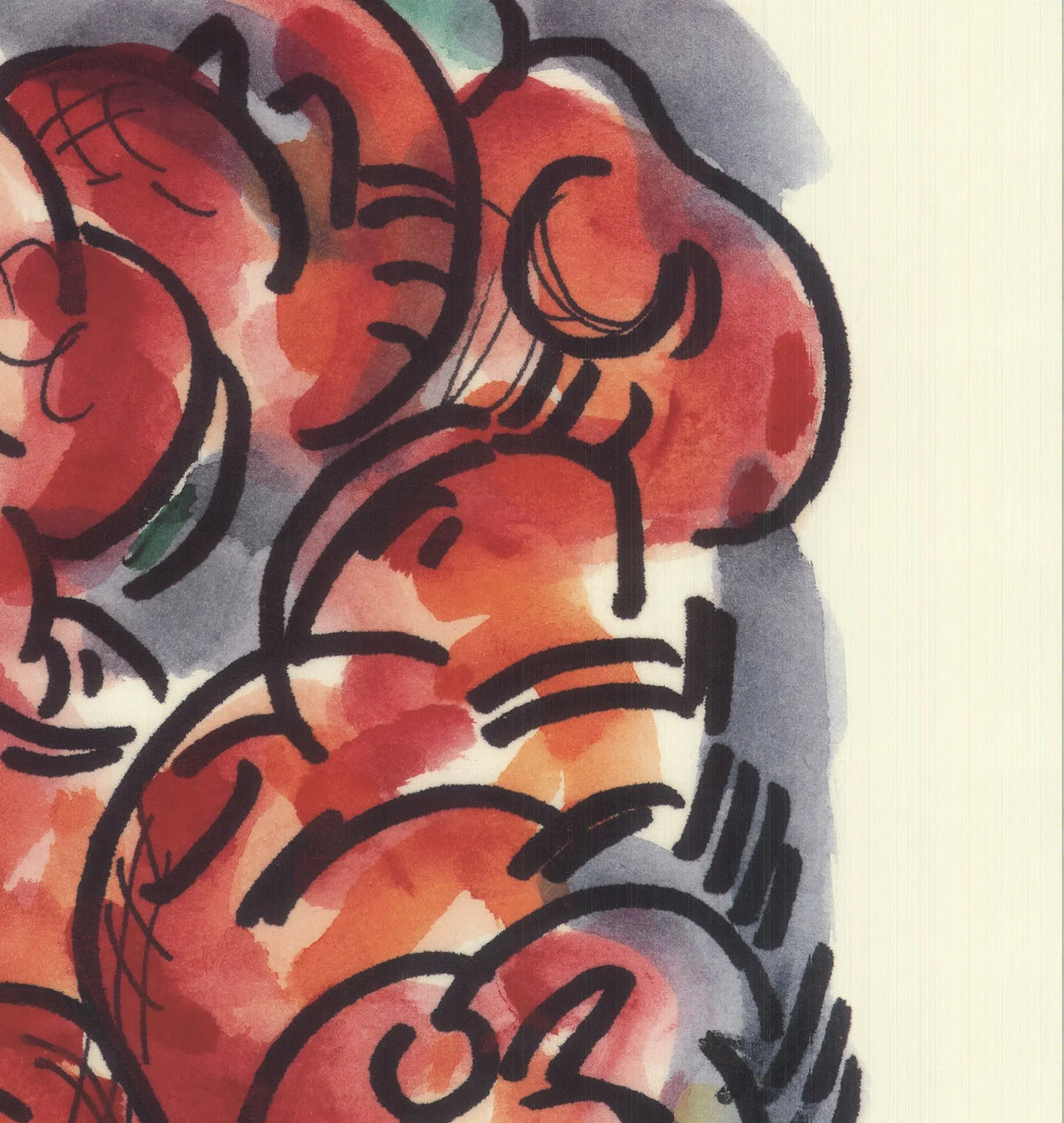 Judy Rifka Bistro 100 original offset lithograph art poster showcasing vibrant abstract design with bold colors and artistic details.
