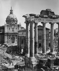 Large offset lithograph poster of The Forum Rome by Karsten Thormaehlen, showcasing detailed architectural artwork.