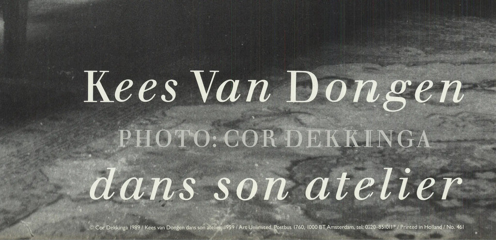 Kees van Dongen Dans Son Atelier 1989 offset lithograph artist poster, featuring vibrant colors and artistic brushwork.