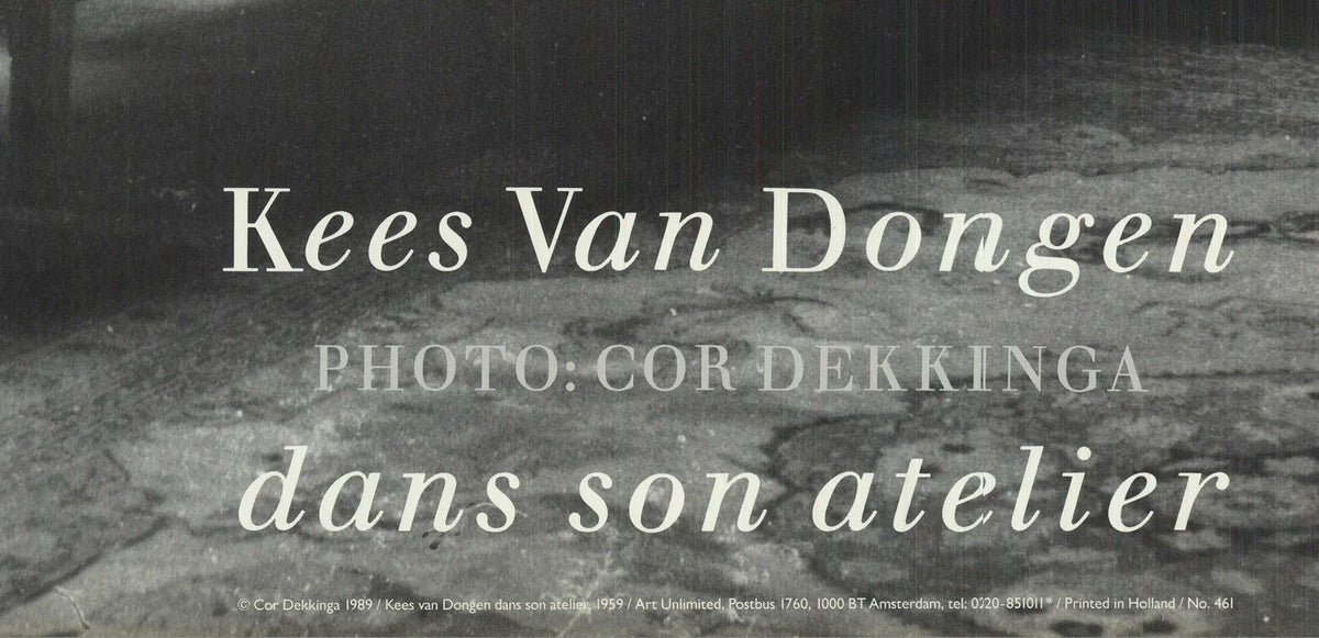 Kees van Dongen Dans Son Atelier 1989 offset lithograph artist poster, featuring vibrant colors and artistic brushwork.