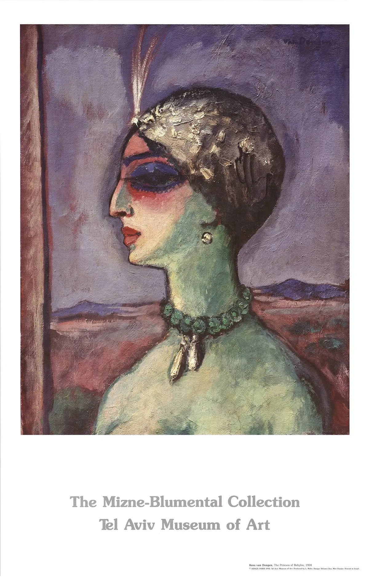 Kees van Dongen Princess of Babylon exhibition art poster print featuring vibrant portrait of a woman with bold colors and expressive style.