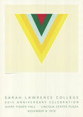 Vintage Kenneth Noland Echo 1978 offset lithograph exhibition art poster showcasing abstract geometric shapes and bold colors.
