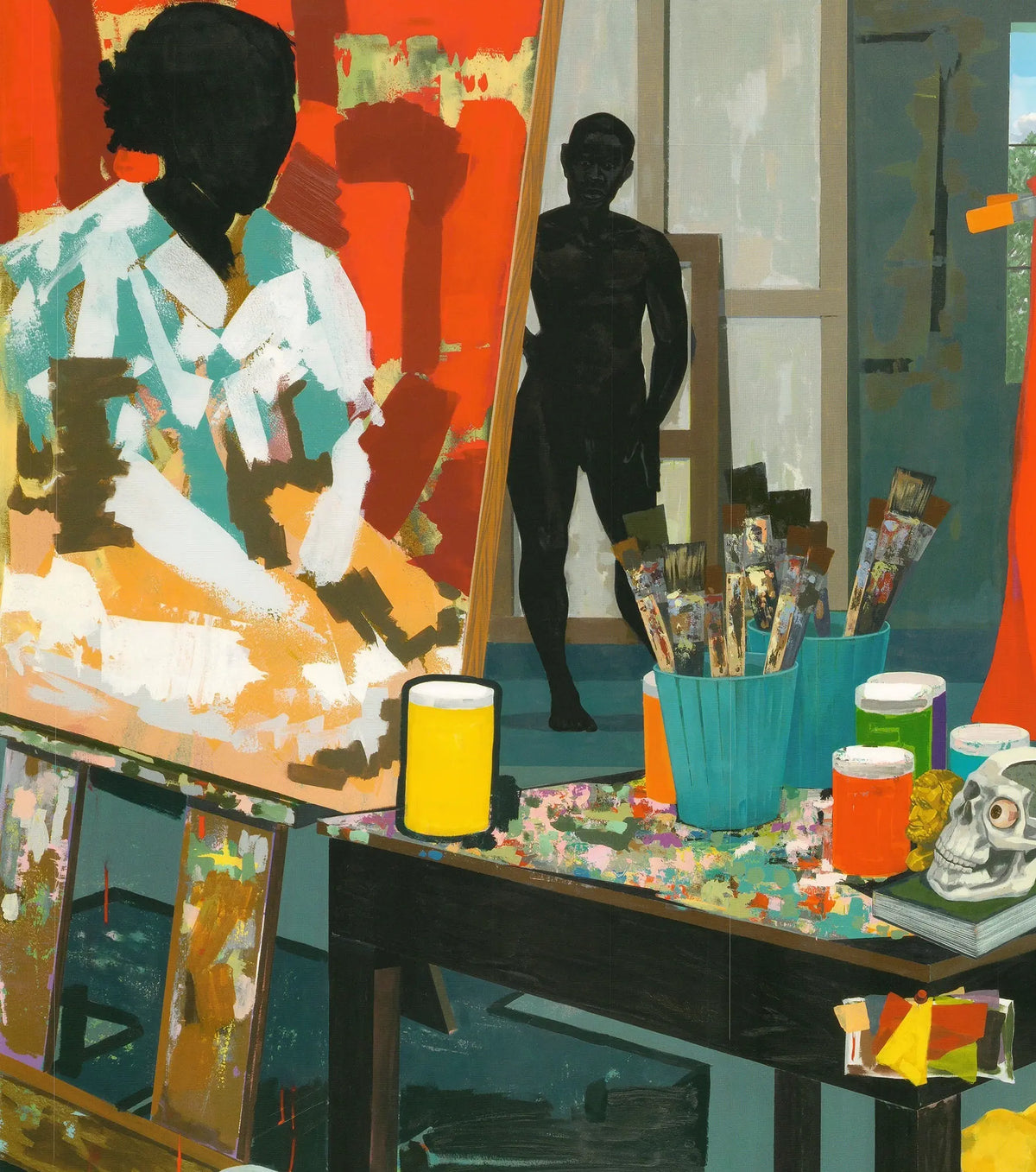 Kerry James Marshall Mastry 2016 Metropolitan Museum Art Exhibition poster featuring vibrant artwork and exhibition details.