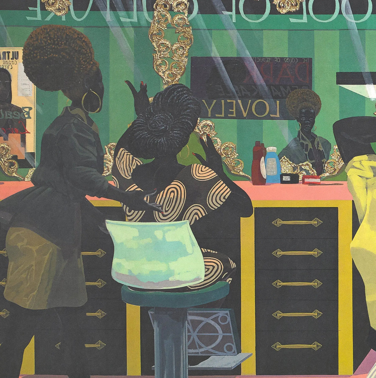 Kerry James Marshall School of Beauty School of Culture exhibition poster featuring vibrant artwork and bold design.