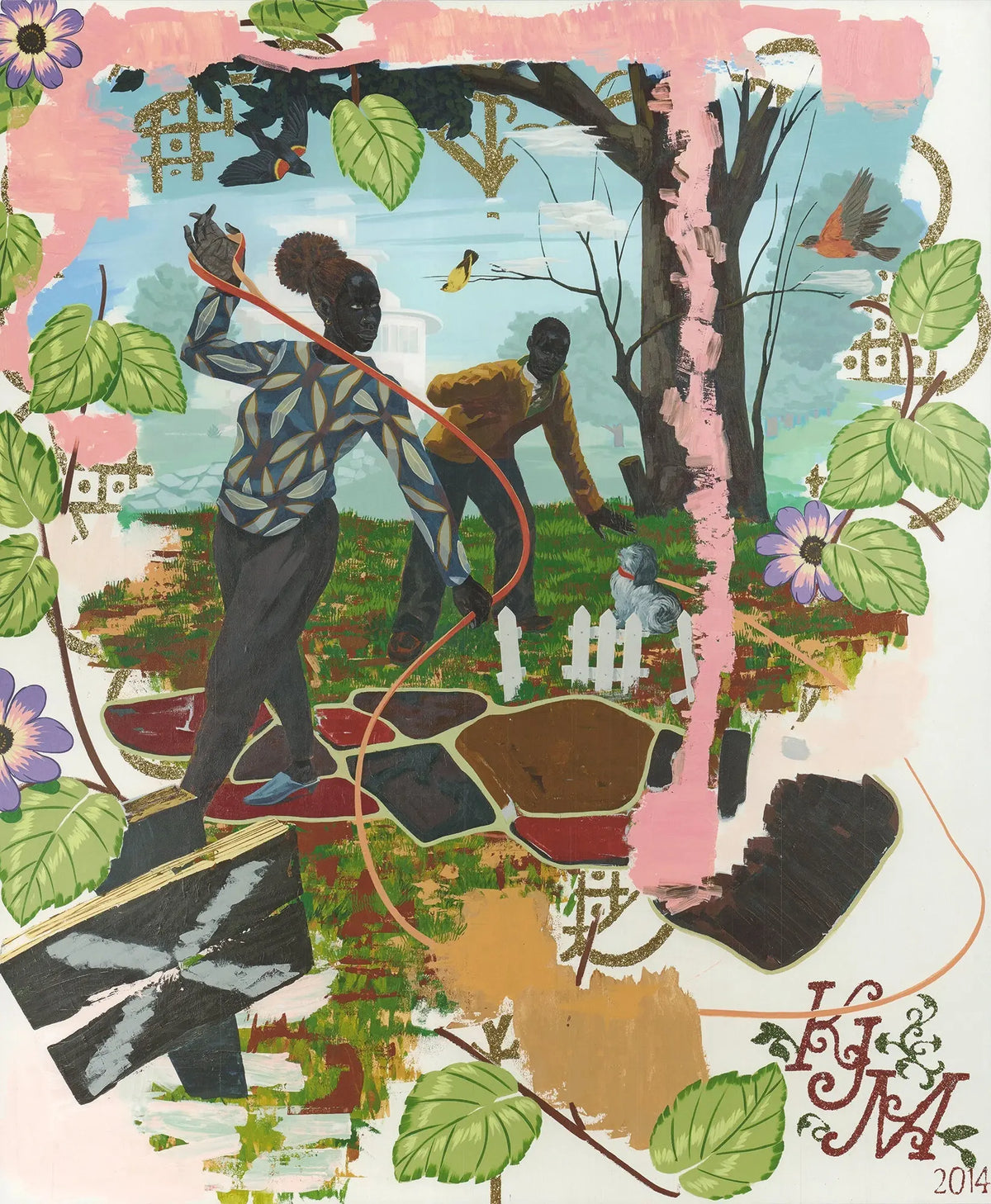 Kerry James Marshall Vignette #15 archival inkjet print showing abstract shapes and vibrant colors on textured paper.
