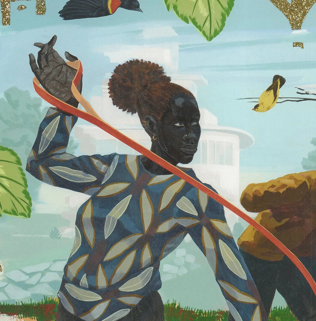 Kerry James Marshall Vignette #15 archival inkjet print featuring vibrant colors and intricate details, displayed on a white background.