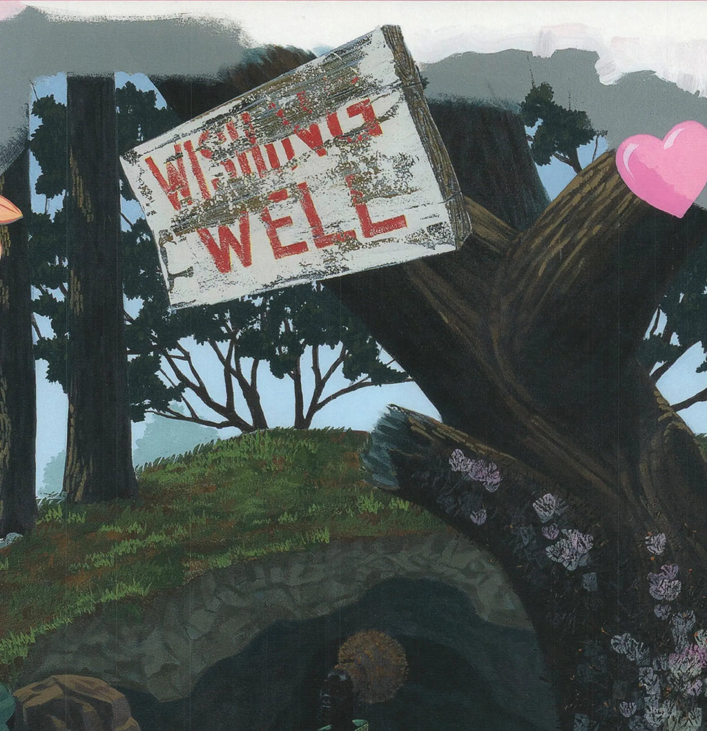 Kerry James Marshall Vignette Wishing Well Royal Academy art print featuring vibrant colors and detailed imagery in a classic frame