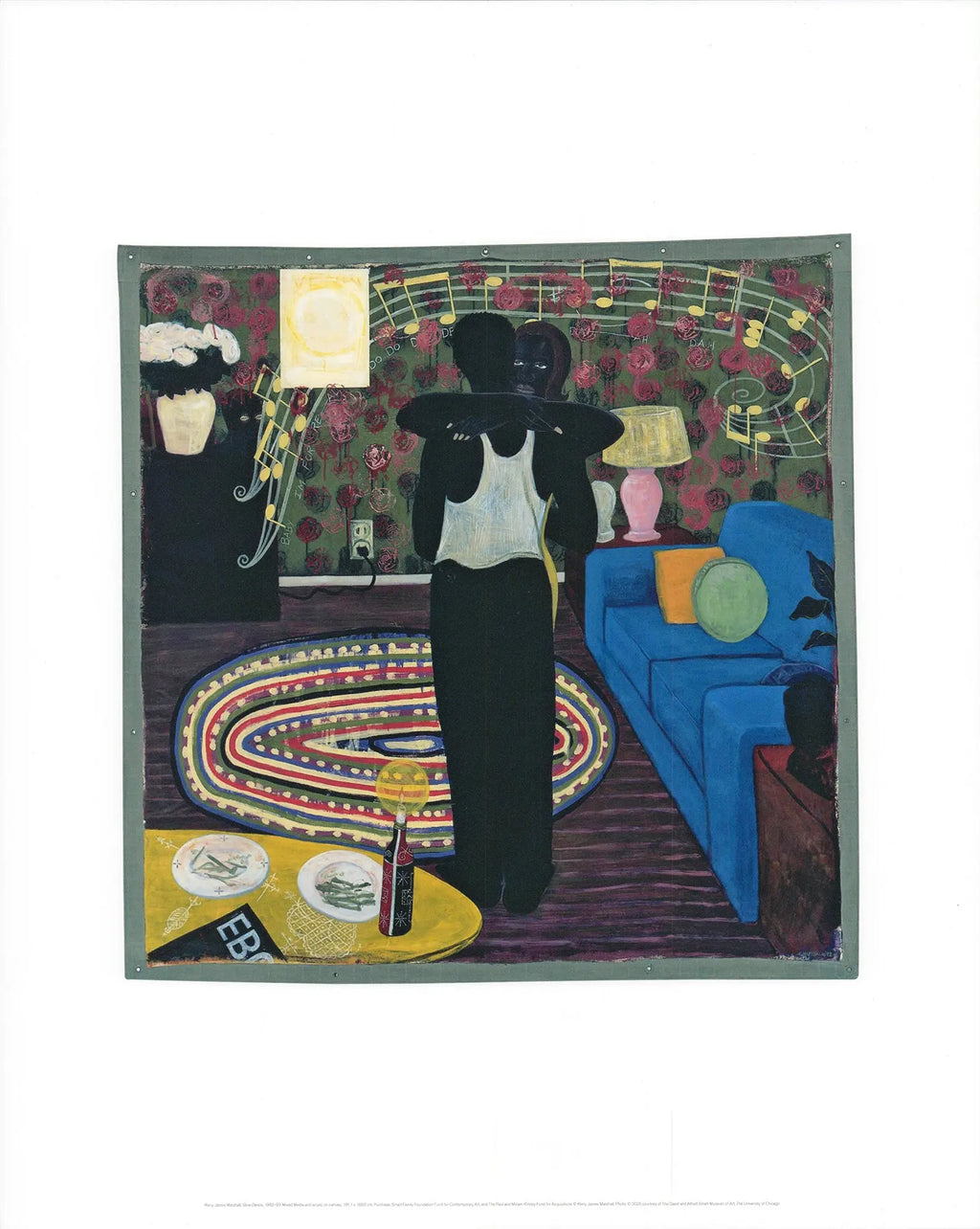 Original Kerry James Marshall Slow Dance 2025 Royal Academy exhibition art poster featuring vibrant abstract figures and bold colors.