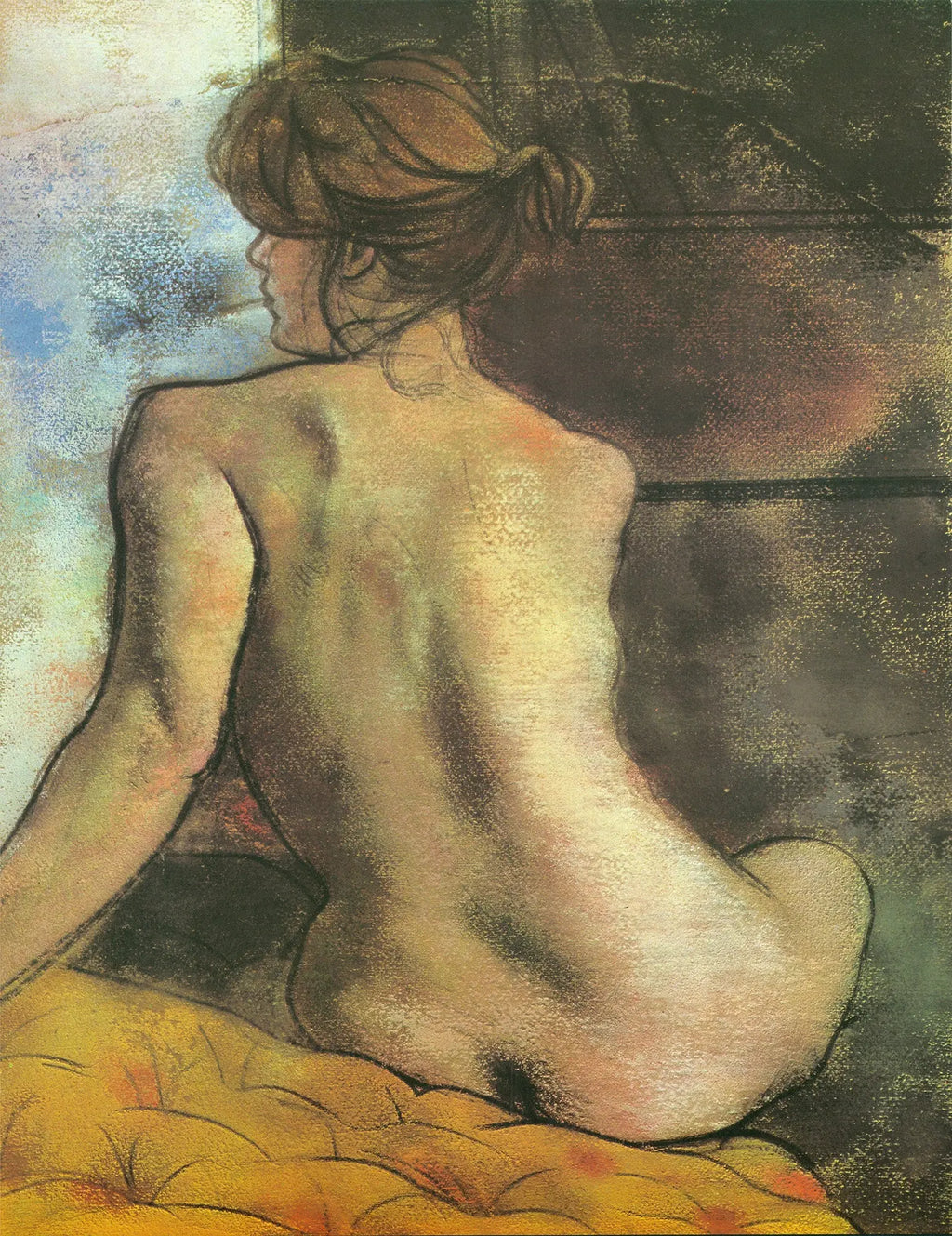 R.B. Kitaj Pastels and Drawings 1980 Marlborough Exhibition art poster featuring colorful artwork by R.B. Kitaj.