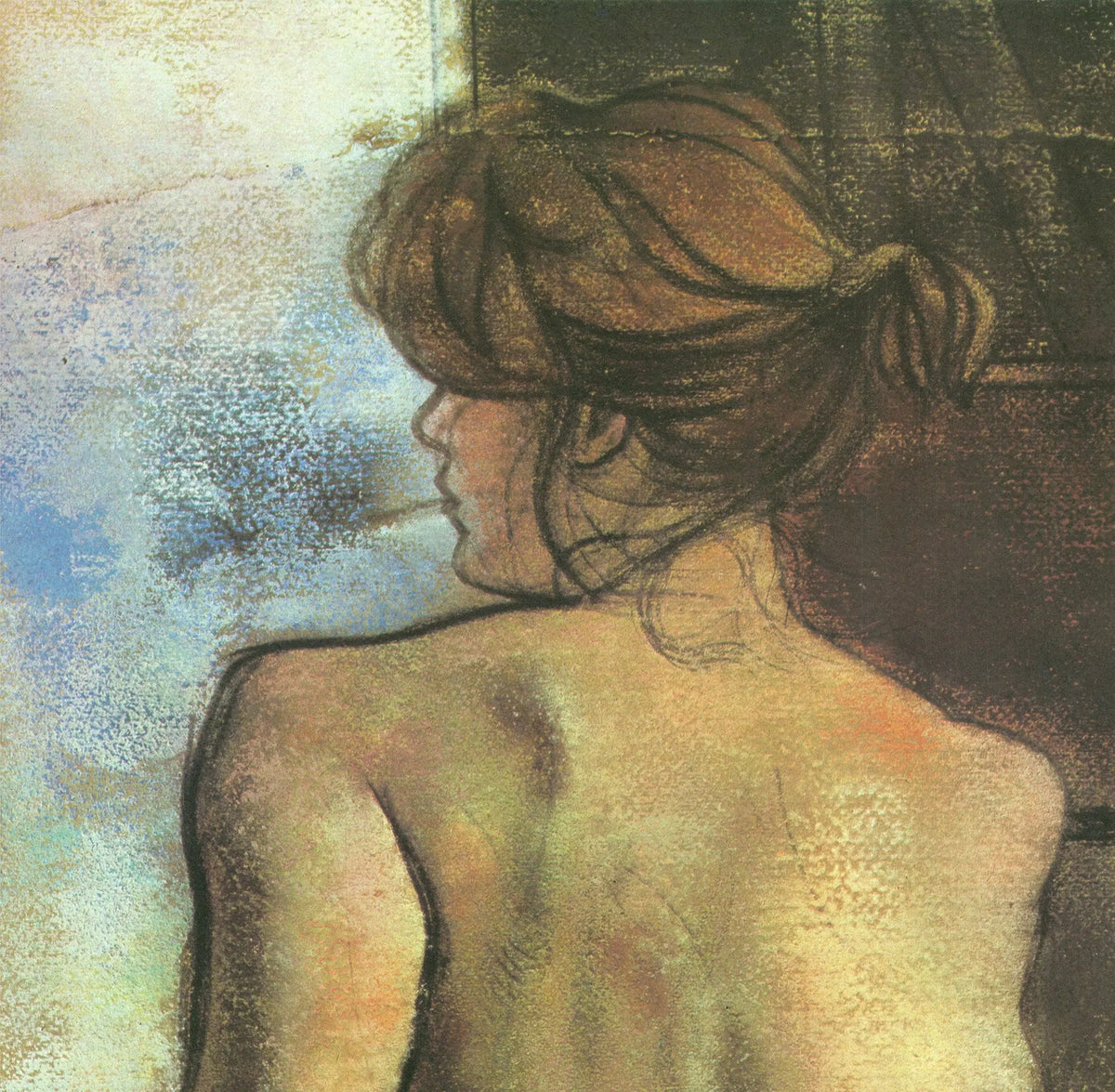 R.B. Kitaj pastel and drawing art poster from the 1980 Marlborough Exhibition