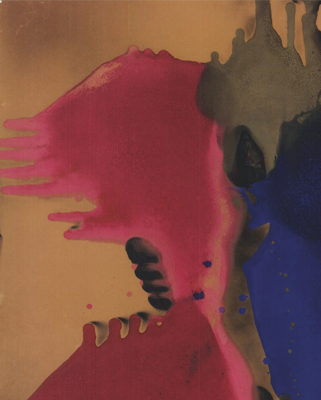 Yves Klein Coloured Fire Painting FC17 offset lithograph museum poster showcasing vibrant abstract artwork by Yves Klein.