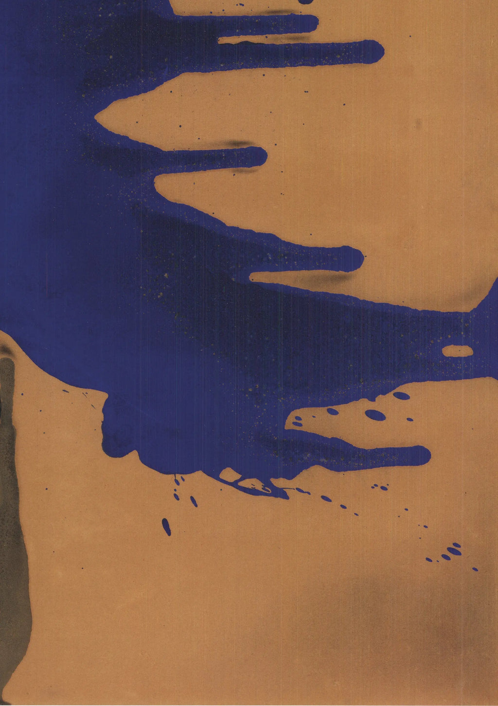 Yves Klein Coloured Fire painting offset lithograph museum poster featuring vibrant abstract fire design and bold colors.