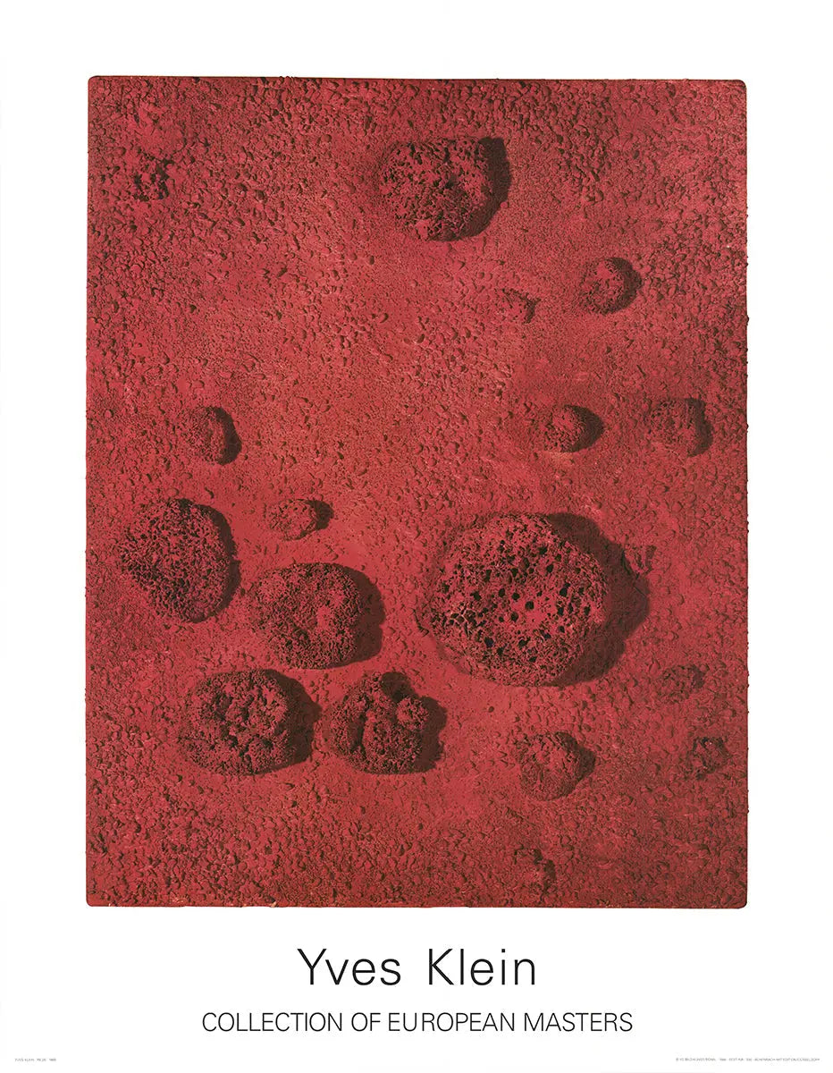 Yves Klein RE26 1994 abstract blue offset lithograph art poster print, showcasing vibrant blue artwork and modern design.