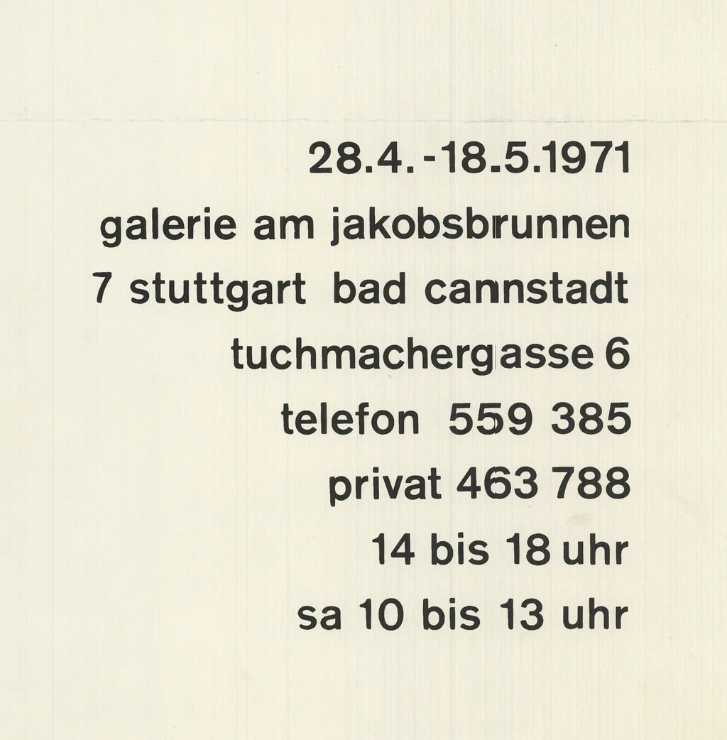 Original Imre Kocsis Graphik 1971 lithograph poster showcasing abstract artwork from the exhibition.