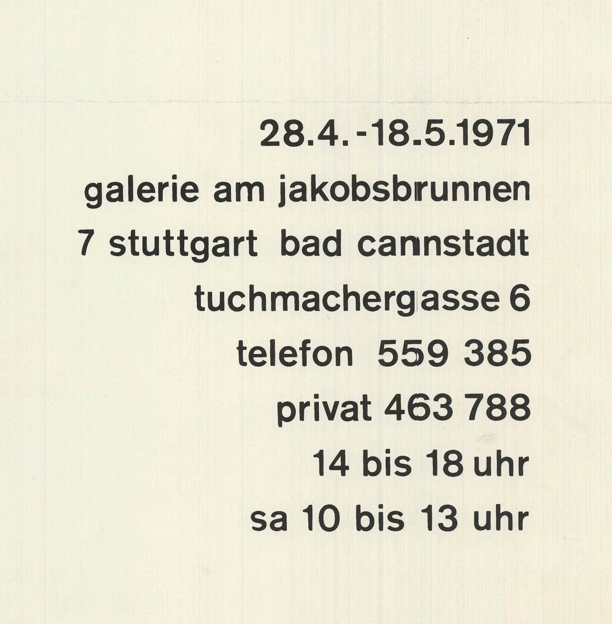 Original Imre Kocsis Graphik 1971 lithograph poster showcasing abstract artwork from the exhibition.