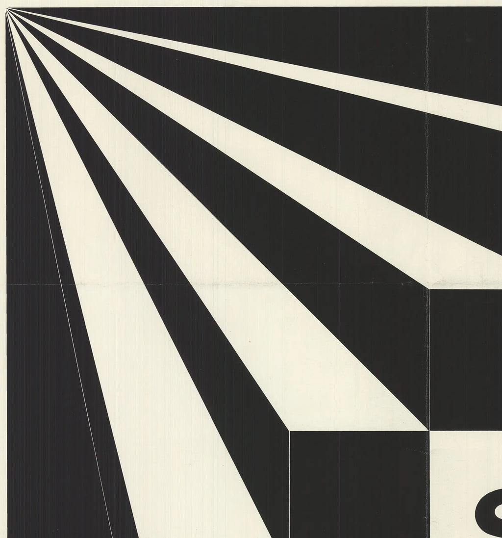 Original Imre Kocsis Graphik 1971 lithograph poster showcasing abstract art from an art exhibition, with bold lines and vibrant colors.