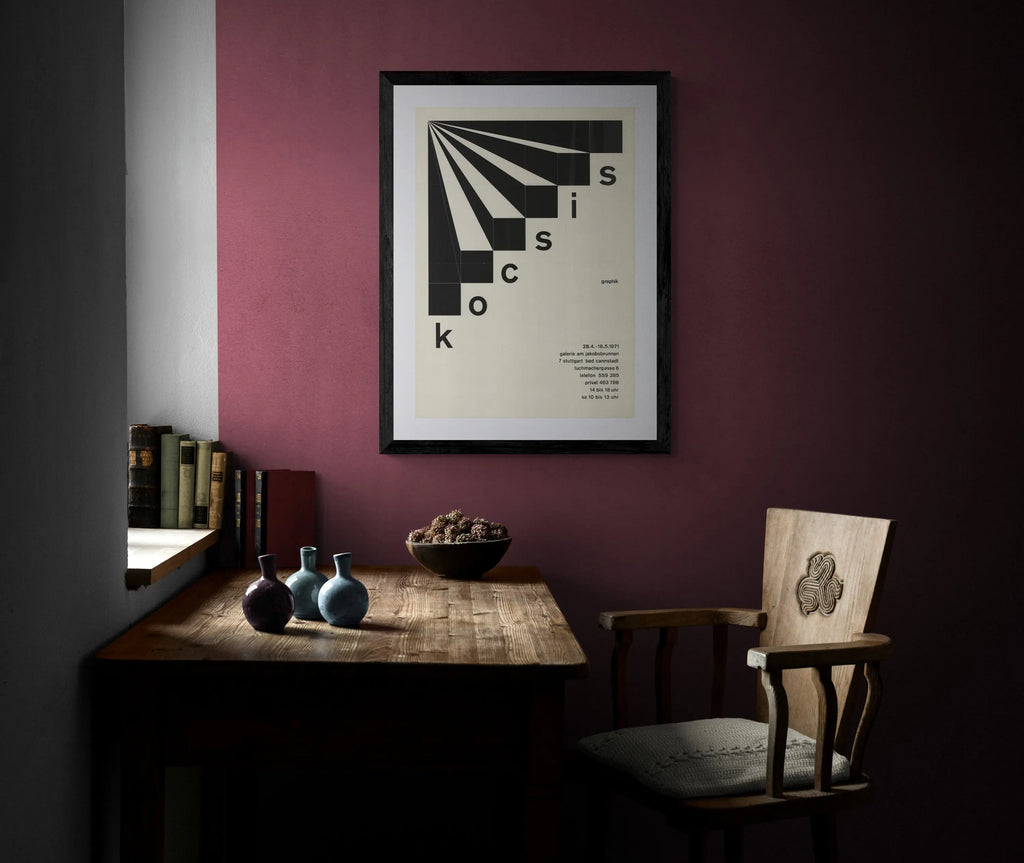 Original Imre Kocsis Graphik 1971 lithograph poster from the exhibition, featuring abstract artwork and vibrant colors.