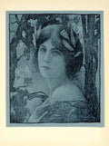 Original 1897 Nuit Douce Art Nouveau stone lithograph by Guinier, featuring elegant floral and night scene imagery.