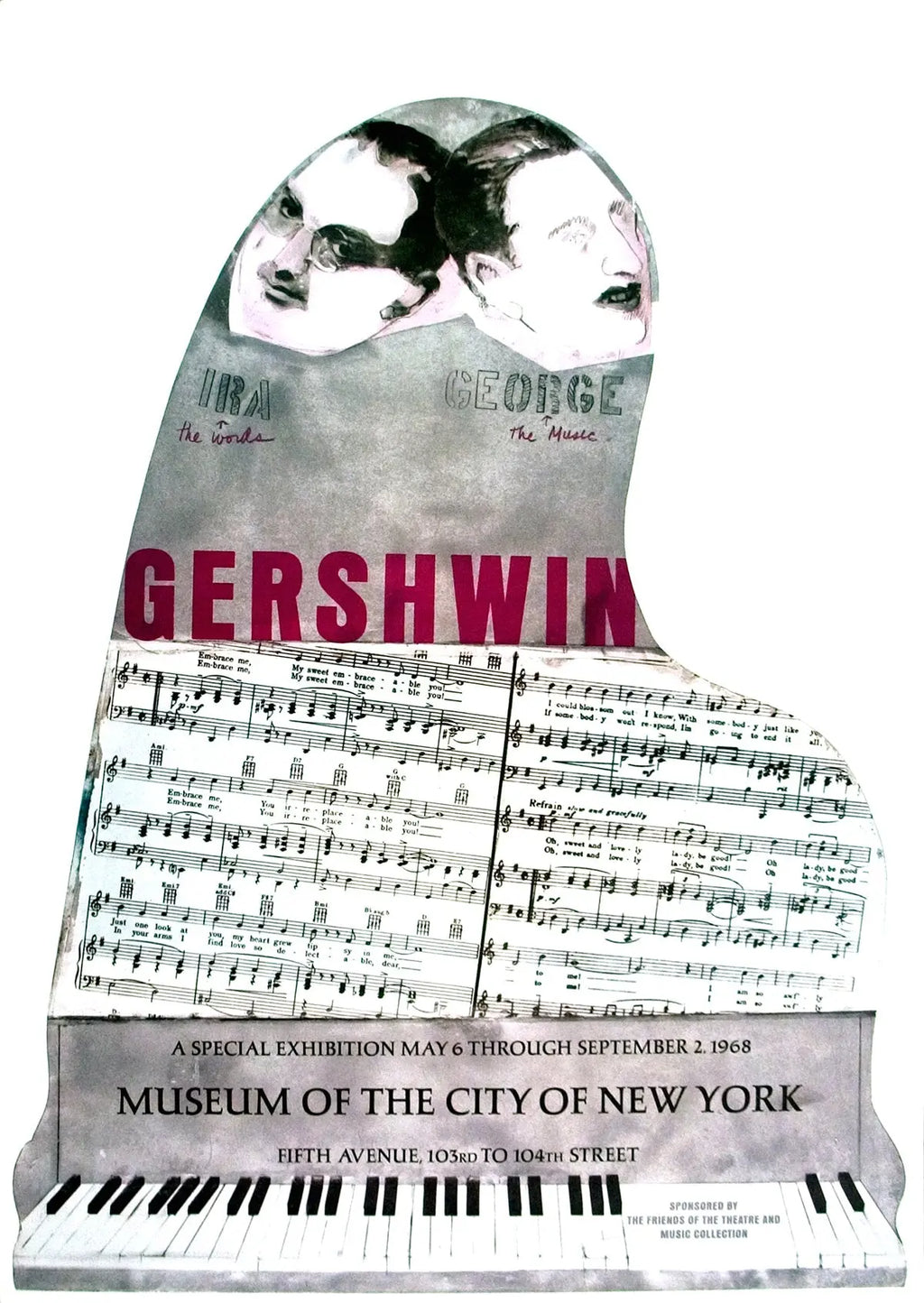 Set of 25 Larry Rivers Gershwin Brothers 1968 offset lithograph posters, vibrant art prints for framing or display.