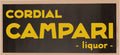 Original 1921 Campari lithograph banner by Leonetto Cappiello, featuring vibrant vintage artwork and bold graphic design.