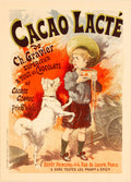 Art Nouveau Cacao Lacté Original lithograph by Lucien Lefèvre from Les Maîtres de l’Affiche, showcasing vintage beverage advertising art.