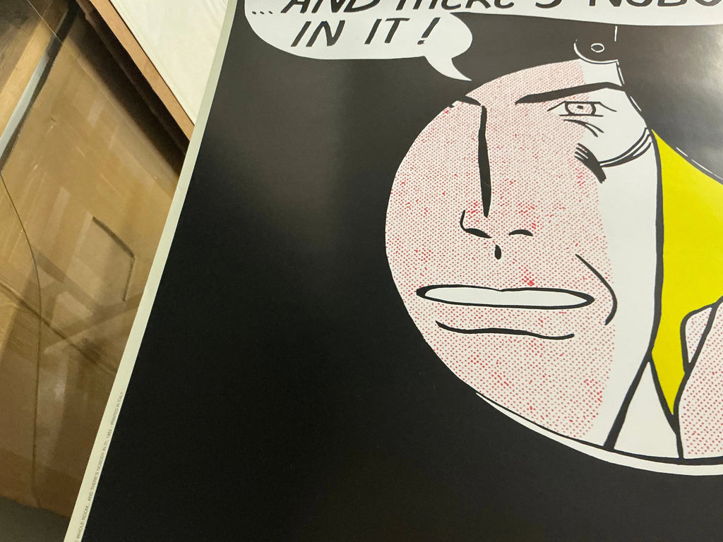 Roy Lichtenstein I Can See The Whole Room 1989 serigraph, colorful pop art print featuring bold comic-style imagery.