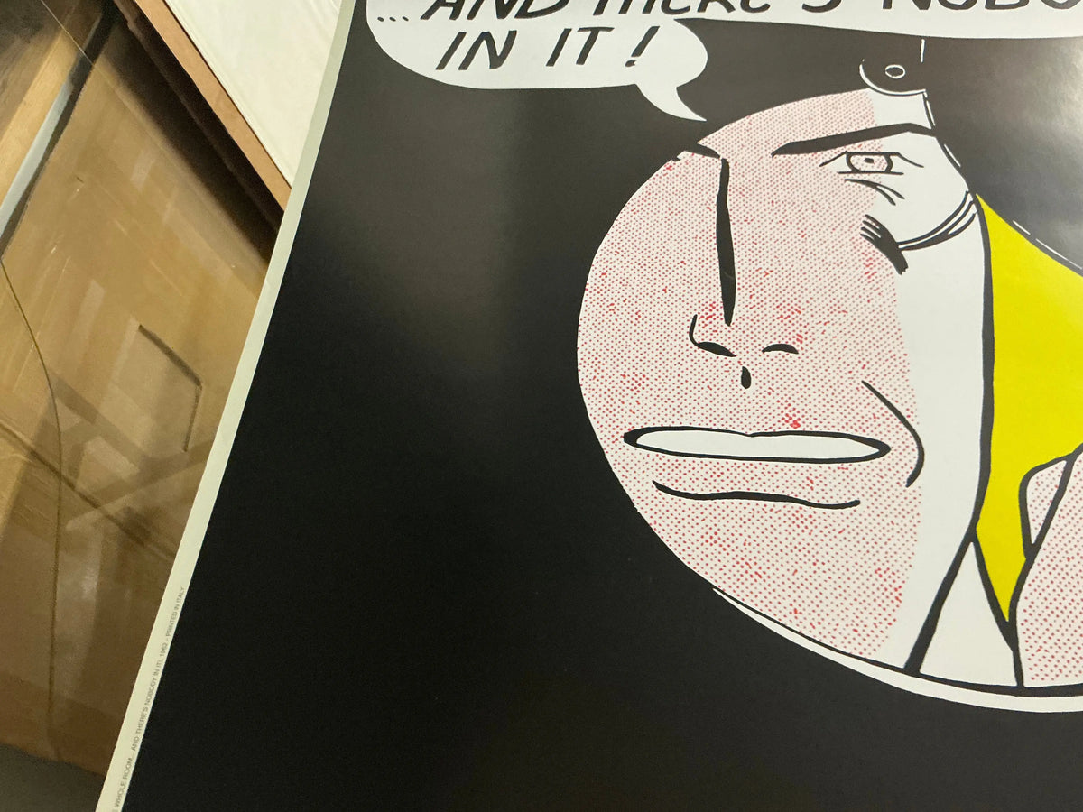 Roy Lichtenstein I Can See The Whole Room 1989 serigraph, colorful pop art print featuring bold comic-style imagery.