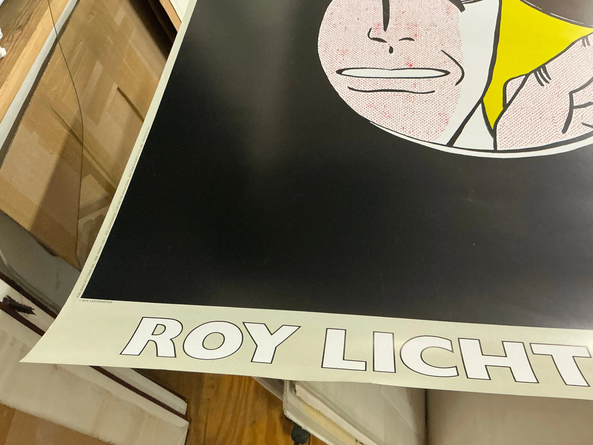 Roy Lichtenstein serigraph titled "I Can See The Whole Room" from 1989, featuring bold comic-style artwork and vibrant colors.