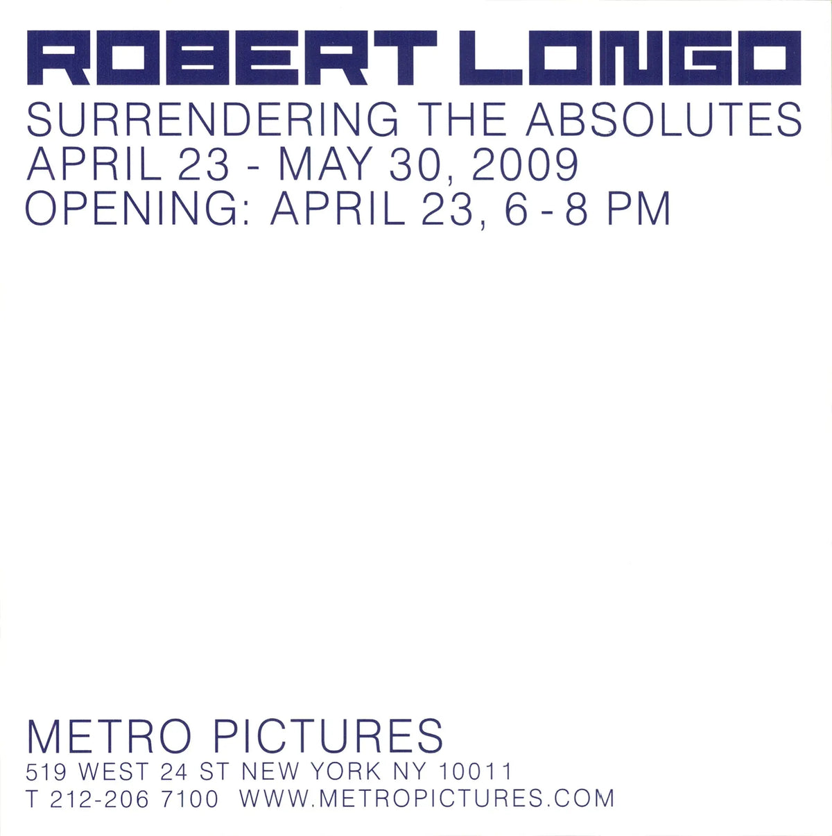Framed offset lithograph print by Robert Longo titled "Surrendering the Absolutes" from 2009, featuring abstract black and white artwork.