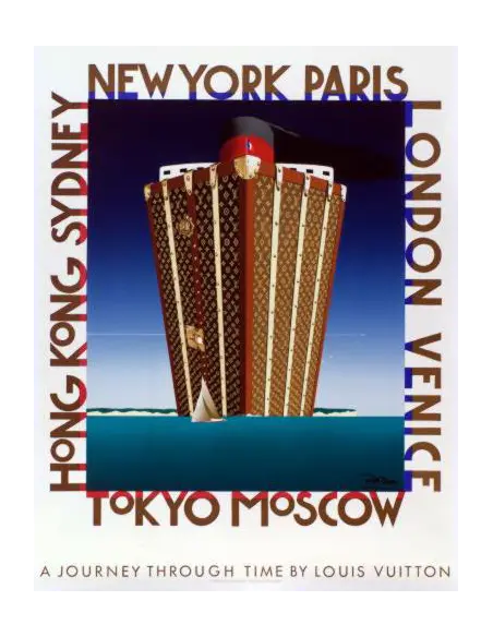 Louis Vuitton Journey Through Time hand-signed original Razzia poster featuring bold artwork and vibrant colors.