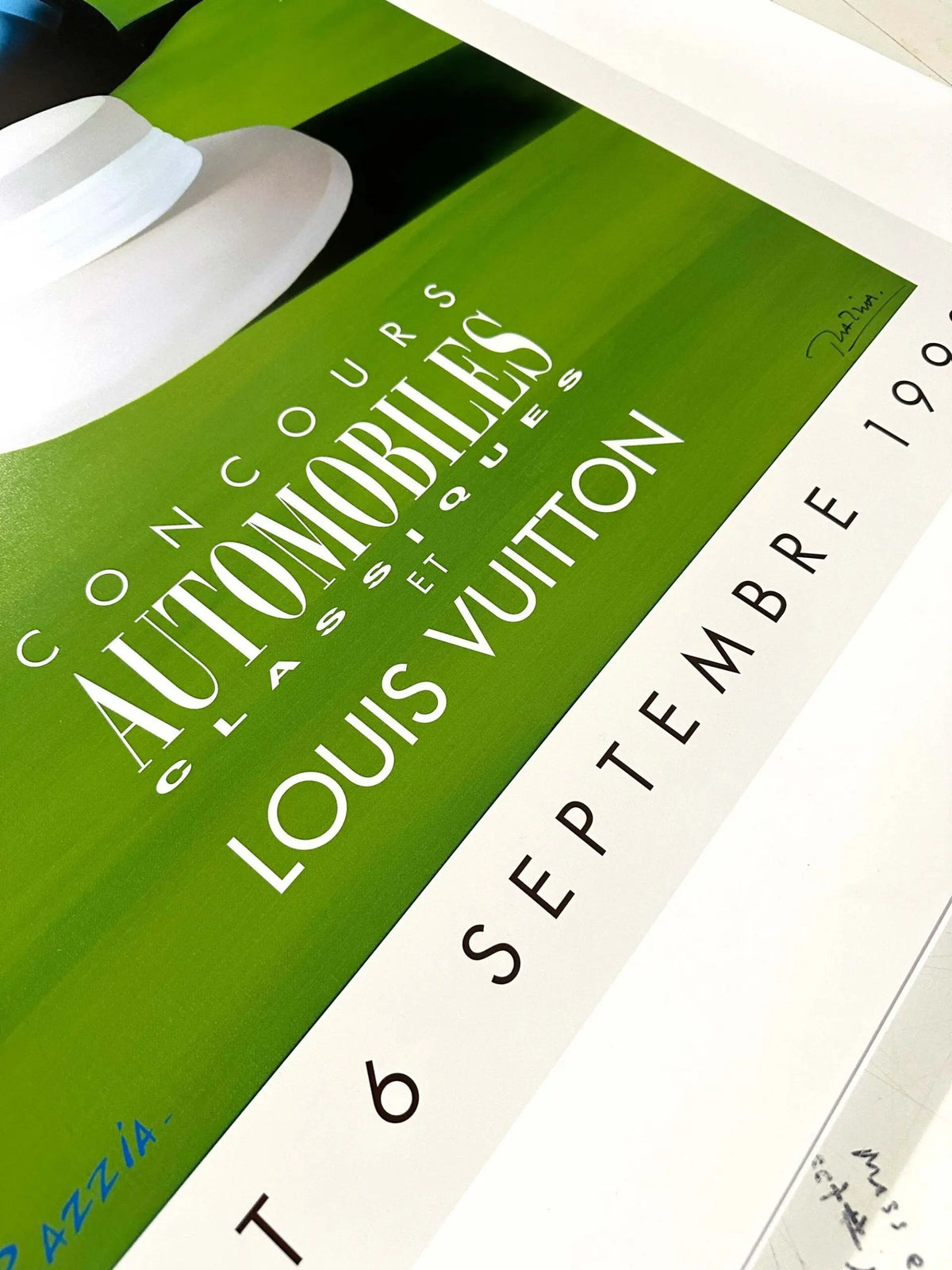 Louis Vuitton Razzia Bagatelle 1998 signed original serigraph poster, featuring vibrant artwork and signature details.