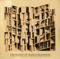 Louise Nevelson Gold Dust and Shadows 1977 foil print poster featuring abstract artwork with gold and shadow effects.