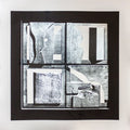 Silver Constructions 1977 limited edition foil print poster by Louise Nevelson, showcasing abstract geometric silver artwork.