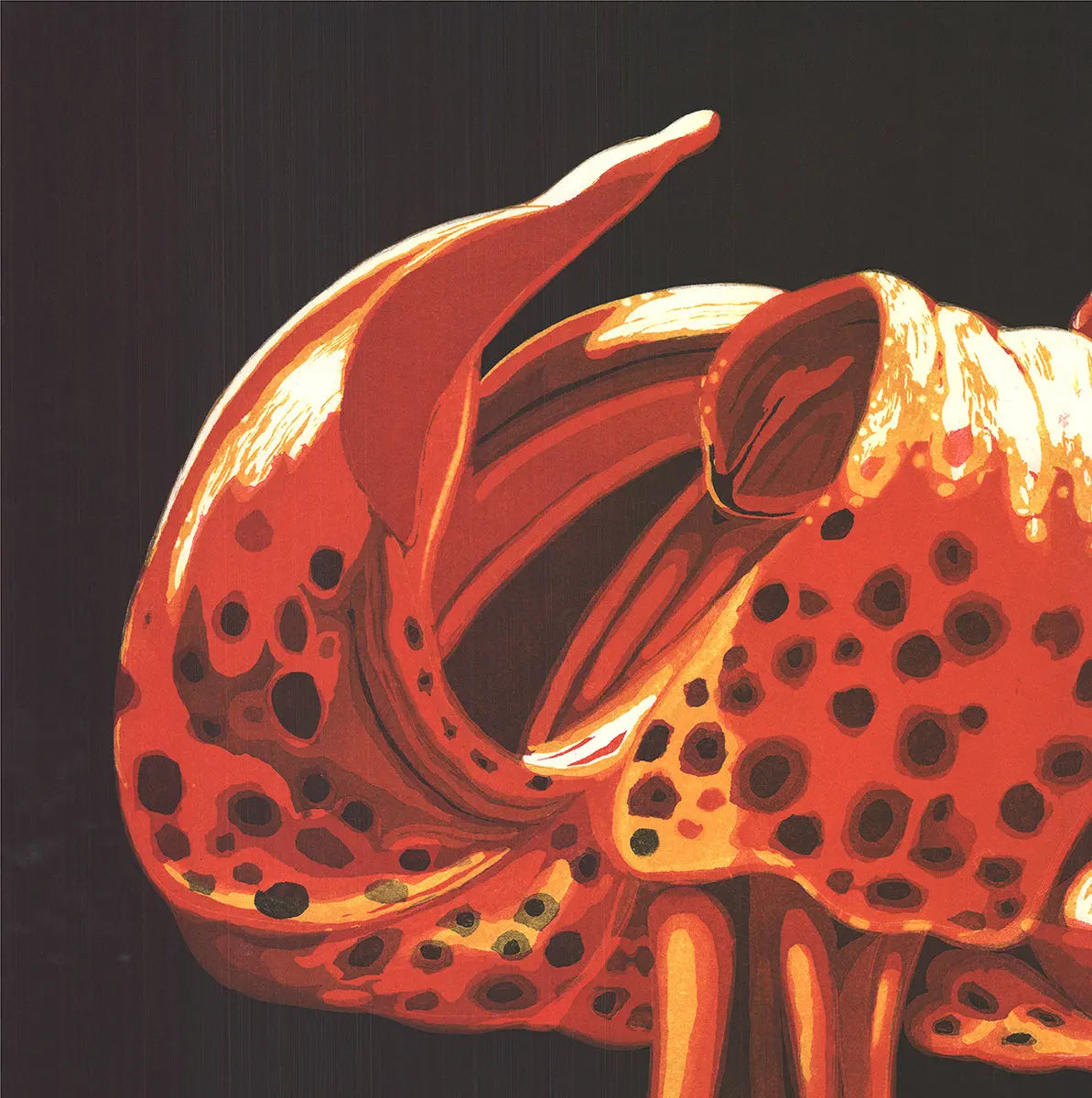Lowell Nesbitt Lily 1973 signed limited edition botanical aquatint etching showing a detailed lily flower print.