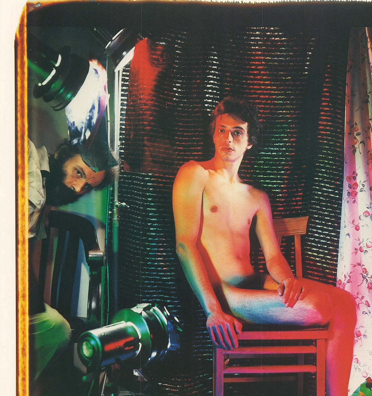 Lucas Samaras Polaroid photographs exhibition poster from 1969-1983, original 1984 display print with vivid imagery and bold text.