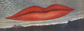 Man Ray Lips 1966 original exhibition offset lithograph art poster showcasing a bold, abstract lips design by artist Man Ray.