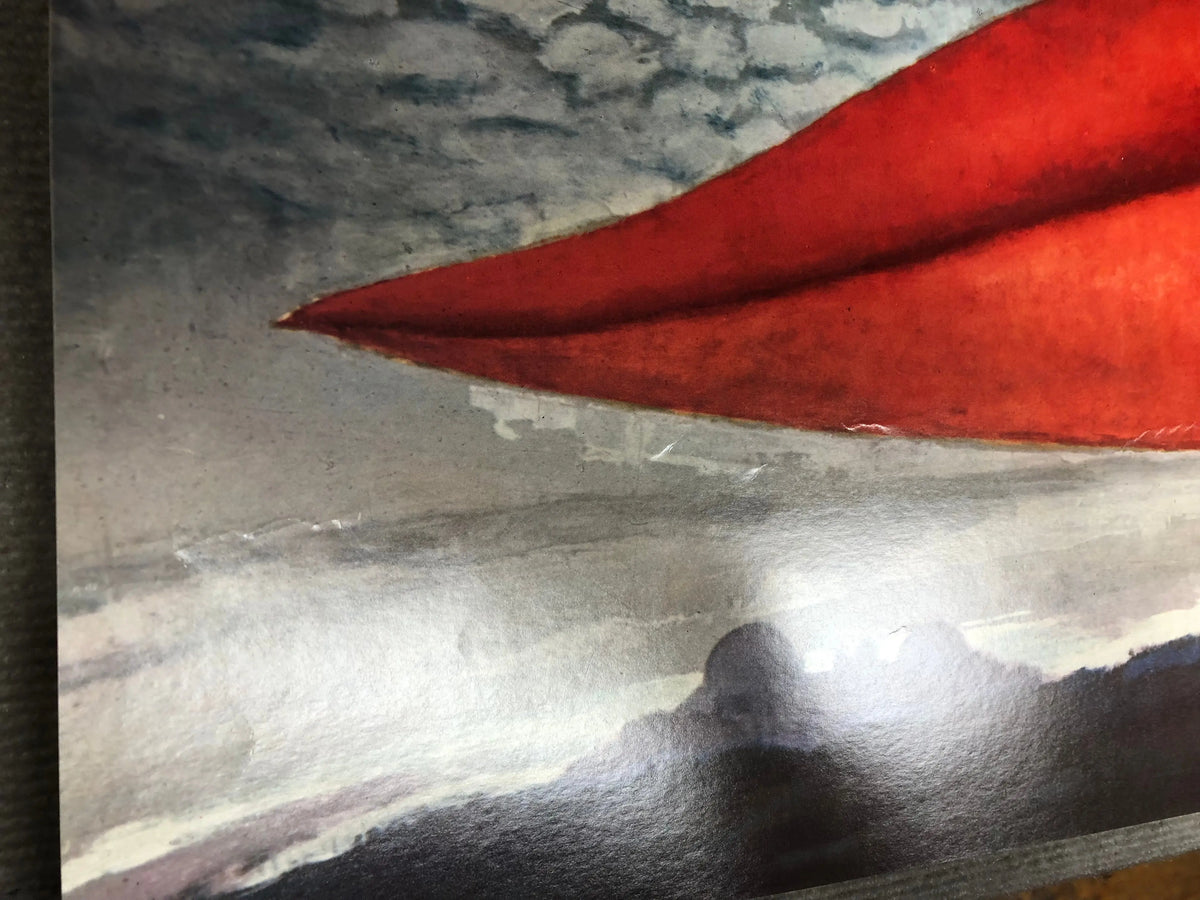 Man Ray Lips 1966 original exhibition offset lithograph art poster featuring bold, abstract lip design by Man Ray.