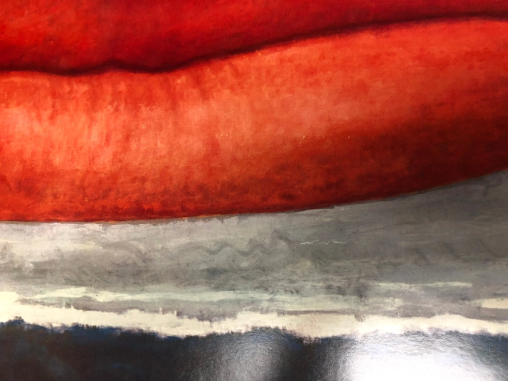 Original Man Ray Lips 1966 lithograph art poster from the exhibition, featuring surrealist artwork by Man Ray.