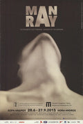 Man Ray Visages of the Woman 2015 Athens Exhibition poster lithograph featuring abstract portrait artwork by the artist.